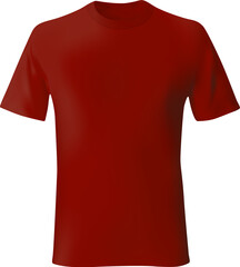 Wall Mural - Red mens t-shirt template realistic mockup