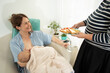 Motherhood support, help for eating to young mother