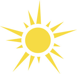 Wall Mural - sun icon. yellow sunshine symbol. weather sign