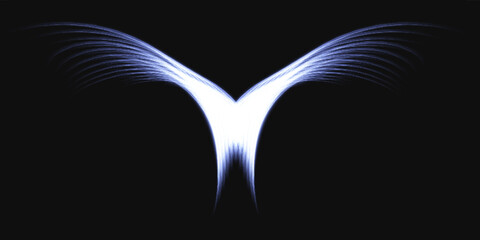 Poster - Abstract effect of glowing fiery phoenix wings. eps vector