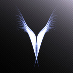 Poster - Abstract effect of glowing fiery phoenix wings. eps vector