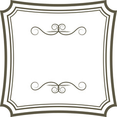 Poster - scrapbook blank frame template. decorative swirl borders