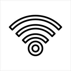 Poster - WIFI icon vector, wireless internet sign isolated on white background, flat style, vector illustration