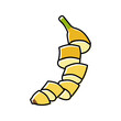 © vectorwin - cut banana piece color icon vector illustration