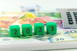 2023, Geld, Euroscheine, Taschenrechner