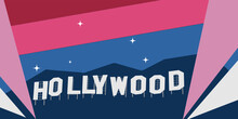 Vector Illustration Hollywood Sign