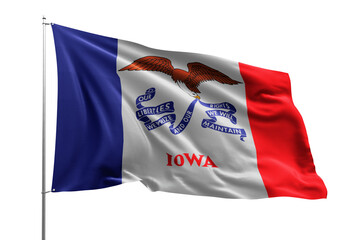 Wall Mural - flag real realistic fabric flying wave shine country nation national pole hd transparent png iowa