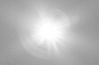 © ANATOLII - Glow light star, yellow sun rays, gold glare bokeh
