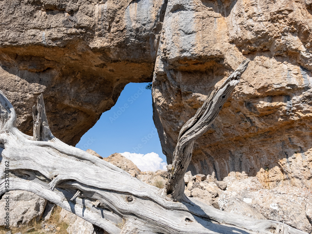 beautiful examples of caves, holes and rock structures in the ...