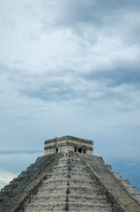 kukulkan temple in chichen itza better known as the kukulkan pyramid in yucatan, mexico