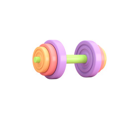 3D Dumbbell. 3D render