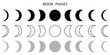 Moon phase icon. Vector illustration. Stock image. 
