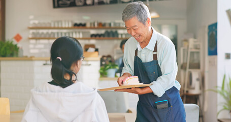 old asian man waiter