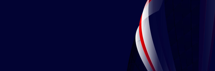 Wall Mural - Modern blue background with red and white lines