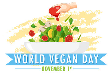 Wall Mural - World Vegan Day Banner Design