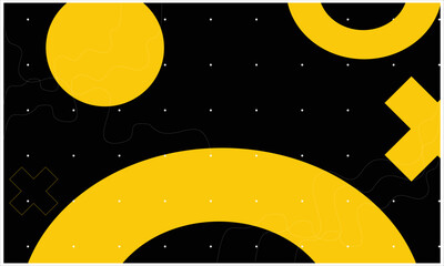 Poster - Background texture with geometric pattern on black base. Simple editable background design.