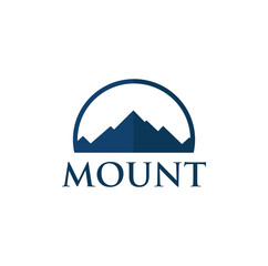 Mount Logo design. Mountain peak icon. Vector Illustration.
