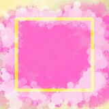 Fototapeta Kwiaty - frame on abstract soft pastel  pink watercolor splash