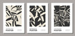 © C Design Studio - Set of minimalist wall art posters with abstract shapes composition collage