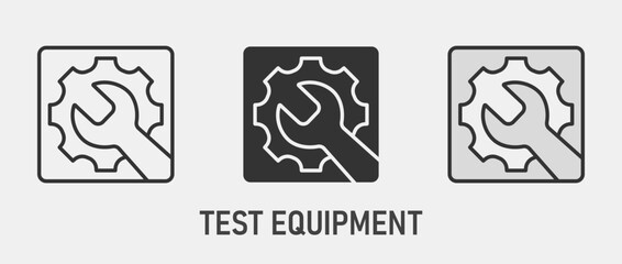 Poster - test equipment icon. programming, software, setting logo template. vector illustration.