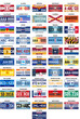 © fatih - Complete Set 51 United States License Plates - All 51 USA States, Special Design And Regulation For All States, Car numbers of vehicle registration in USA states (abstract numbers)