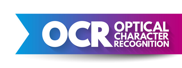 Poster - ocr - optical character recognition is the process that converts an image of text into a machine-rea