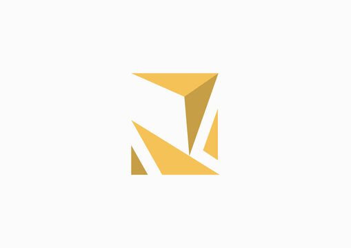 arrow square logo design with a flat simply concept