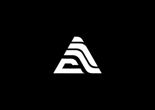 triangle logo design with a flat simply concept