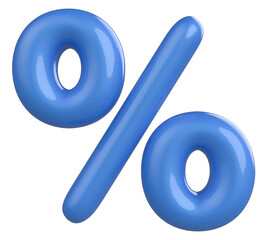 Blue symbol percent