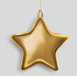 © Aiva - Star gold Christmas on transparent background. Christmas tee toy vector illustration