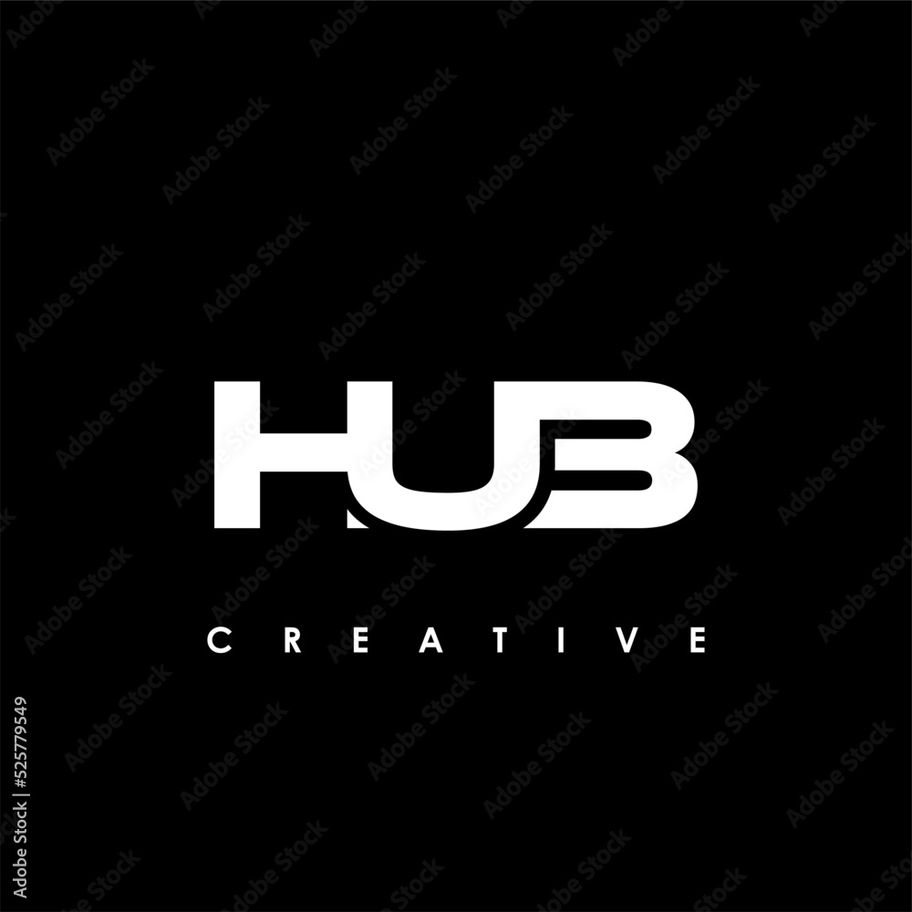 HUB Letter Initial Logo Design Template Vector Illustration Stock ...