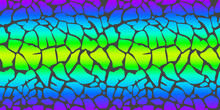 Animal Print Pattern. Neon Seamless Background. Bright Cheetah Texture. Rainbow Fur Wallpaper. Vector Holographic Illustration.