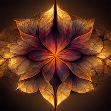 Flame Flower With Luminous Lights
