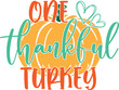 © Artstoredigital - One Thankful Turkey, Happy Fall, Thanksgiving Day, Happy Harvest, Vector Illustration File