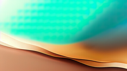 Wall Mural - brown, turquoise, black, blue wallpaper. abstract shapes. digital painting.