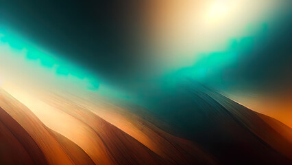 Wall Mural - brown, turquoise, black, blue wallpaper. abstract shapes. digital painting.