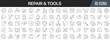 © stas111 - Repair and tools line icons collection. Big UI icon set in a flat design. Thin outline icons pack. Vector illustration EPS10