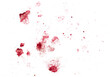 canvas print picture - Blood Splatter Smear Stain Overlay Isolated on White Background
