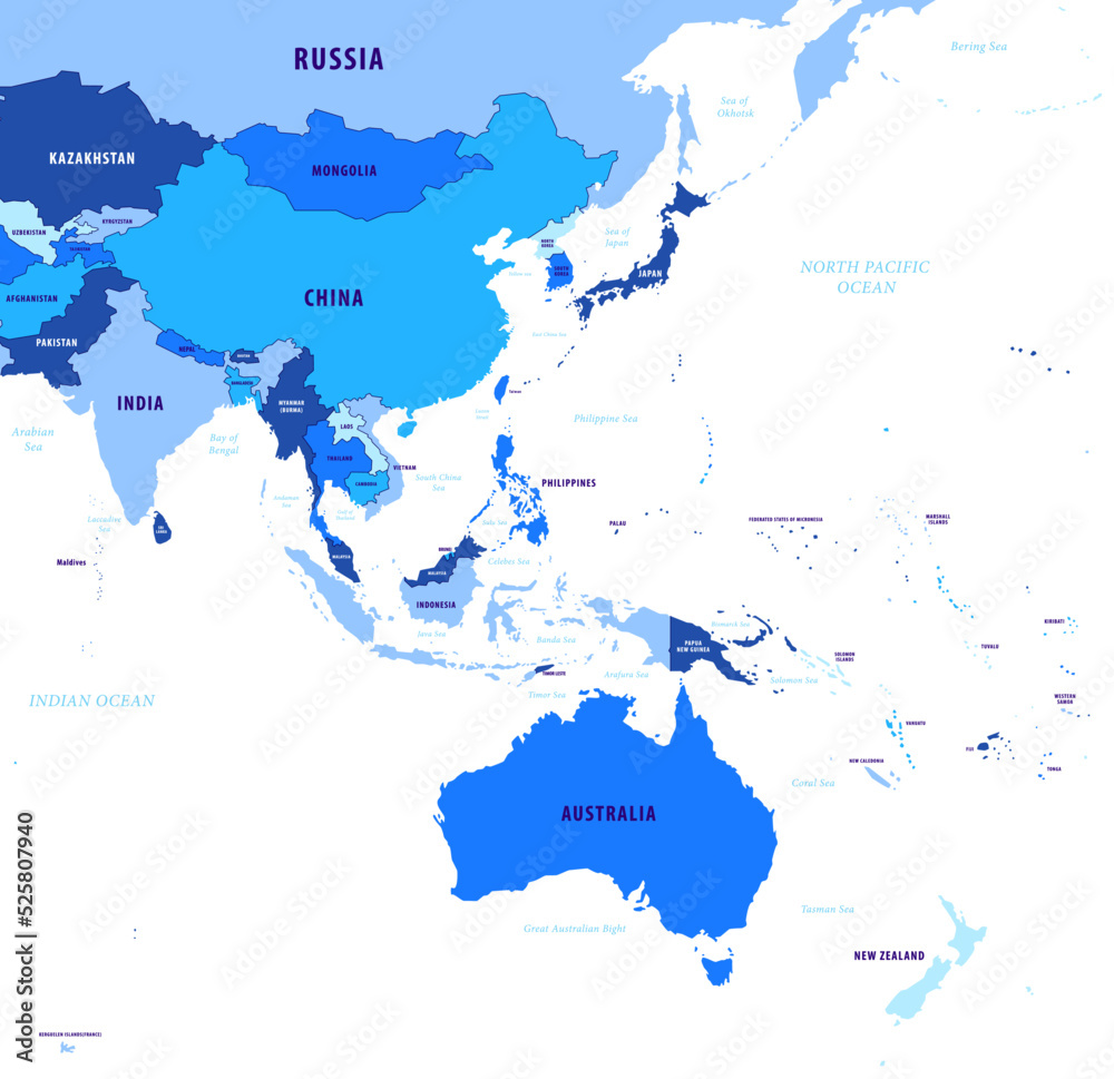 アジアの地図 アジア地図ベクトル