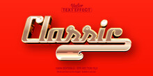 Vintage Classic Car Text Effect, Editable 70s And 80s Text Style