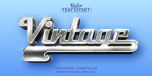 Vintage Classic Car Text Effect, Editable 80s Silver Text Style