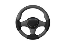 Car steering wheel on white background, PNG Transparent Background, 3D renderinng Image.	
