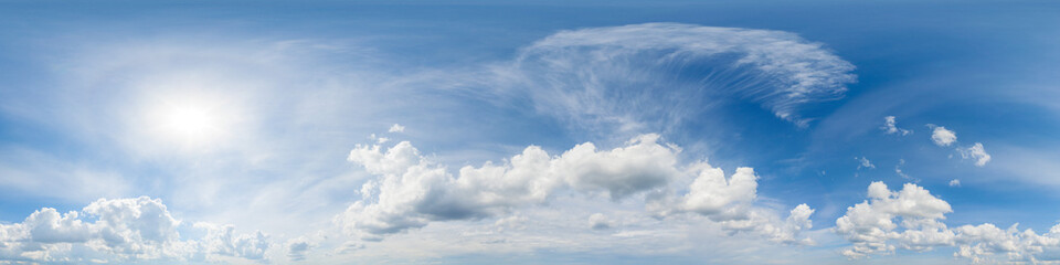 Wall Mural - sky hemisphere. dome photo of sky for your 360° vr photography or video