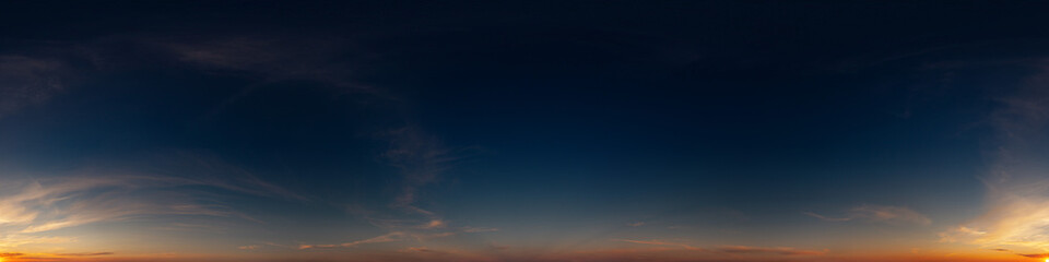 Wall Mural - sky hemisphere. dome photo of sky for your 360° vr photography or video
