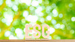 The esg wood text mean Environment  Social Governance 3d rendering.
