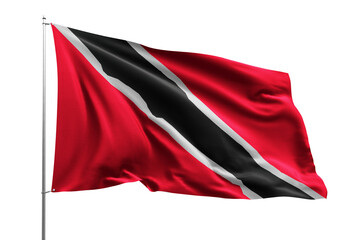 Wall Mural - flag national transparent high quality flying realistic real original TRINIDAD