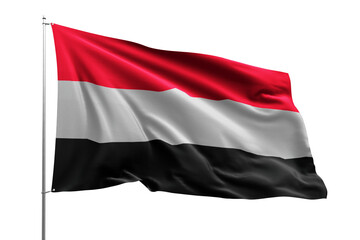 flag national transparent high quality flying realistic real original YEMEN