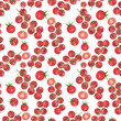 Tomato watercolor. Seamless pattern with cherry tomatoes. Background for textiles, wallpaper, packaging, bed linen and office.