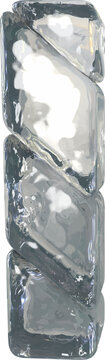 Symbols made of gray ice. letter i