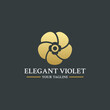 Violet Flower Logo Vector For Logo Design With Violet Flower Image.
